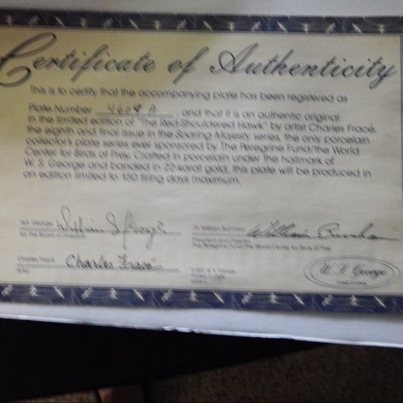 WS George collectable plates - Soaring Majesty collection - Picture 3 of 3